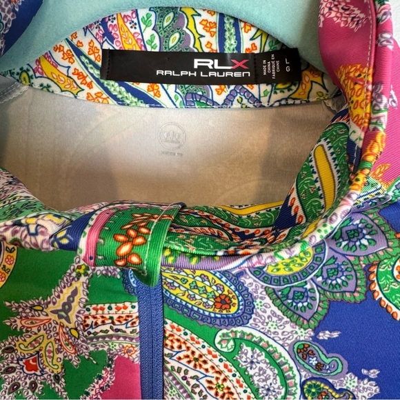 Ralph Lauren RLX Paisley Golf Performance Quarter-Zip Size L - Picture 6 of 8